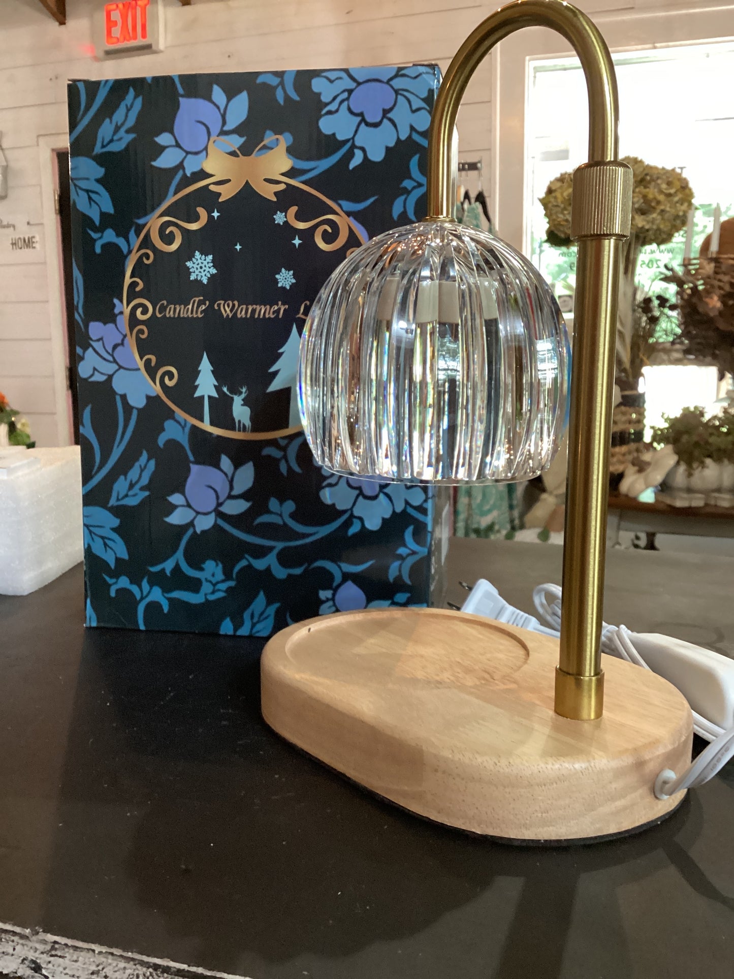 Candle warmer lamp crystal