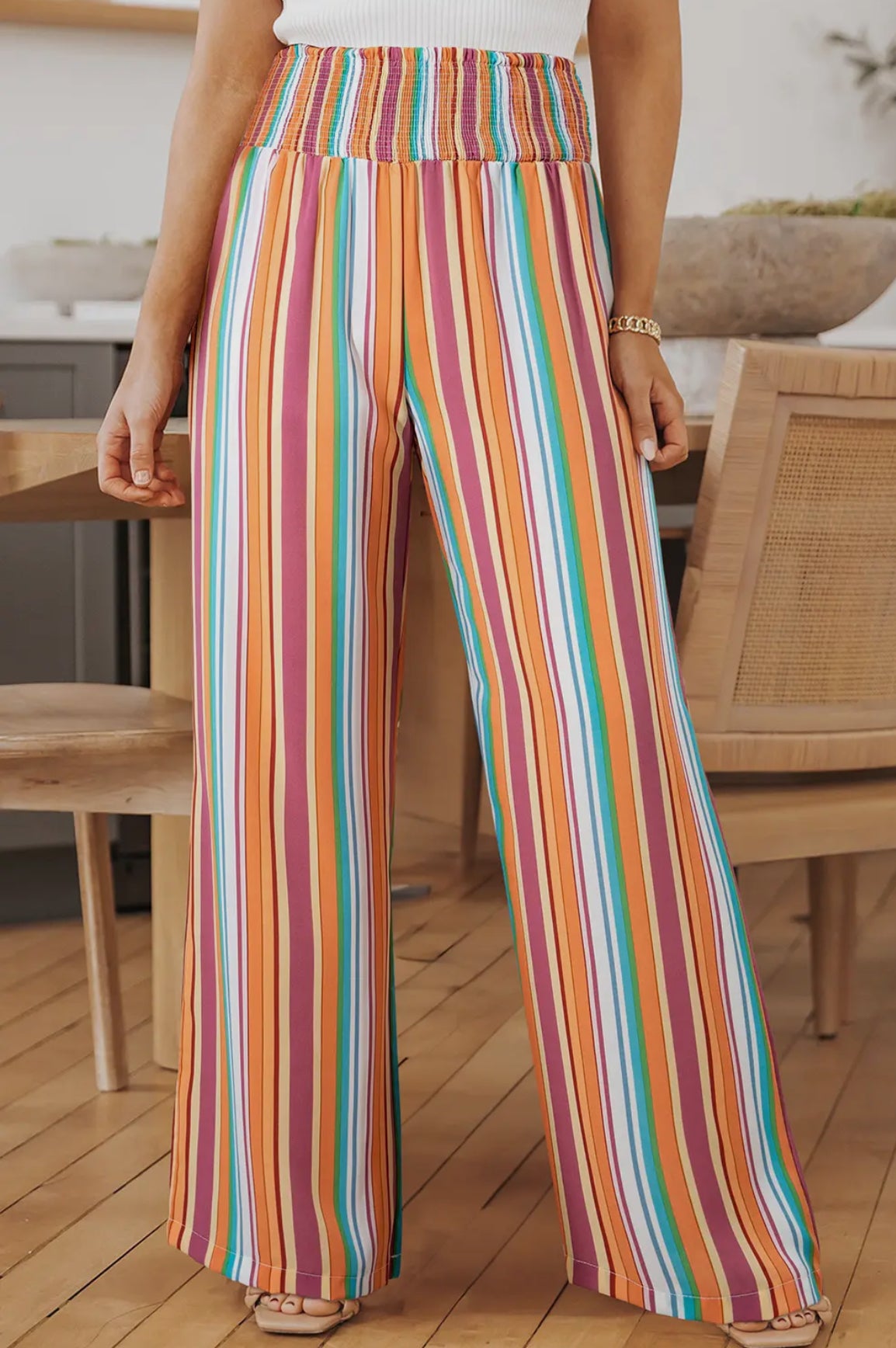 Striped Flowy Pants