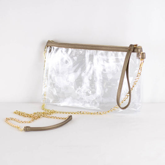 Candace Double Zip Clear Crossbody