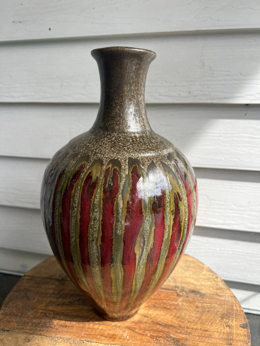 Bronzed Burgundy Vase