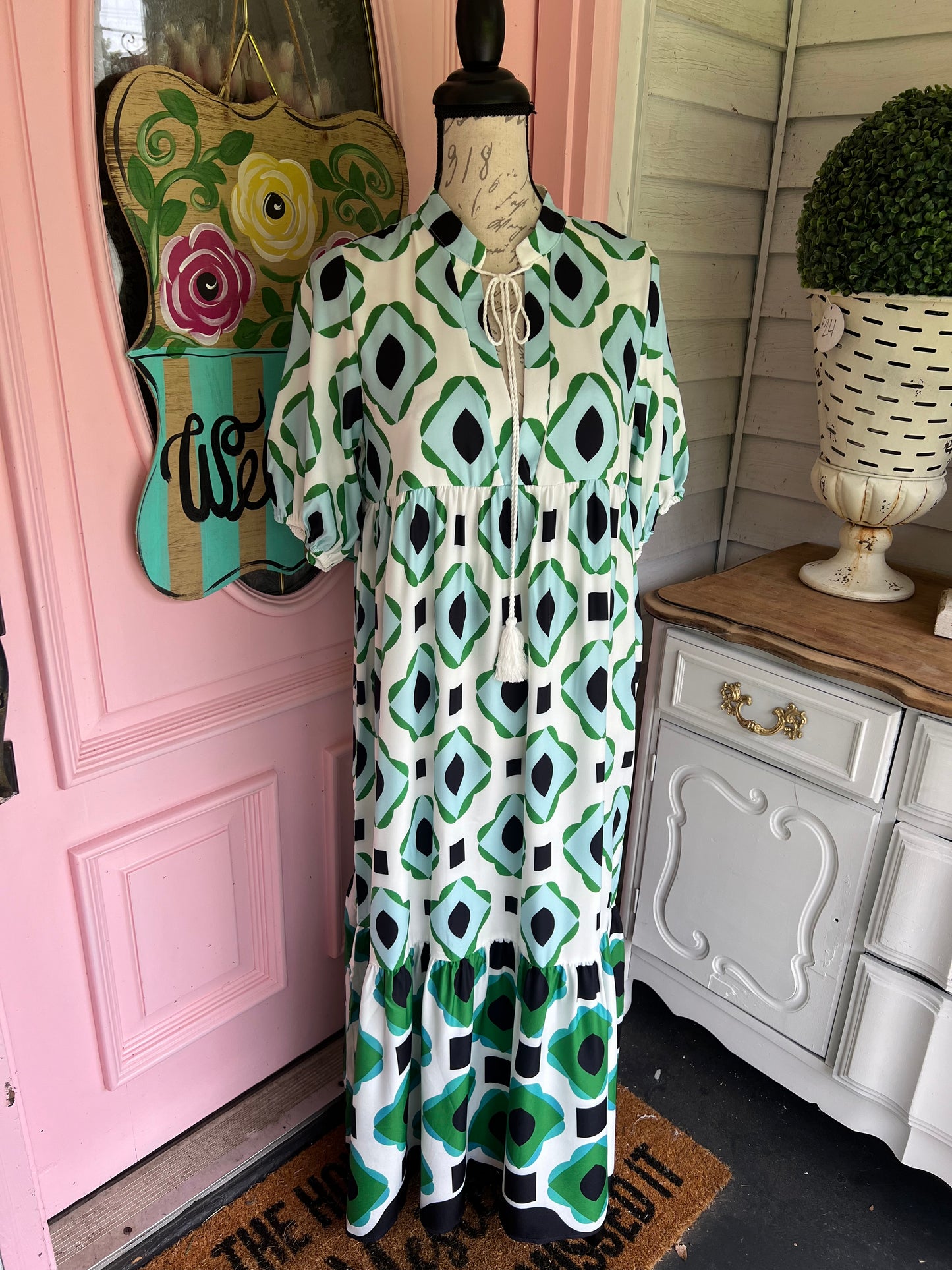 Lantern Sleeve Dress