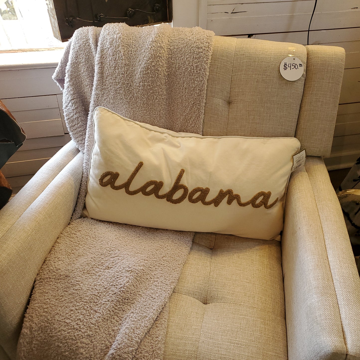 Alabama Embroidered Pillow