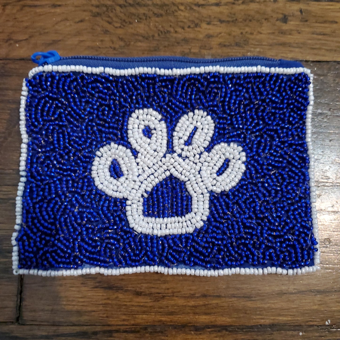 Seed Bead Game Day Coin Purse