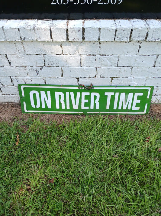 On river time sign