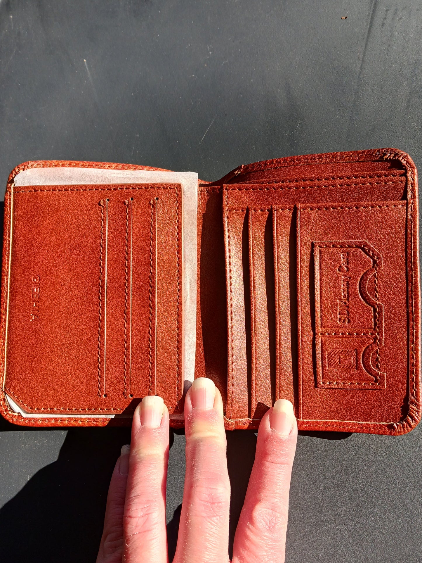 Leather Wallet with SD Slot