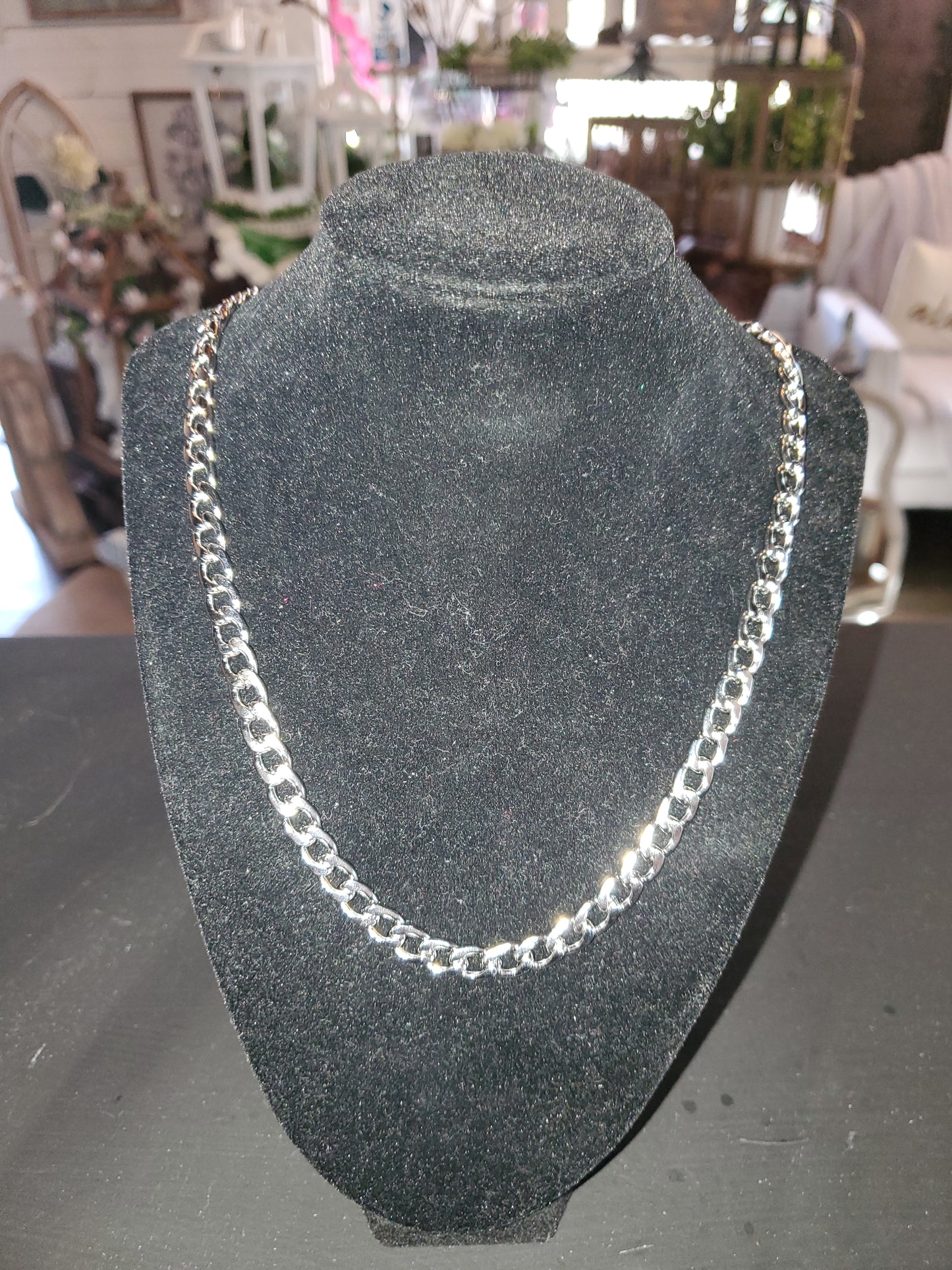 Silver Chain Link Necklace