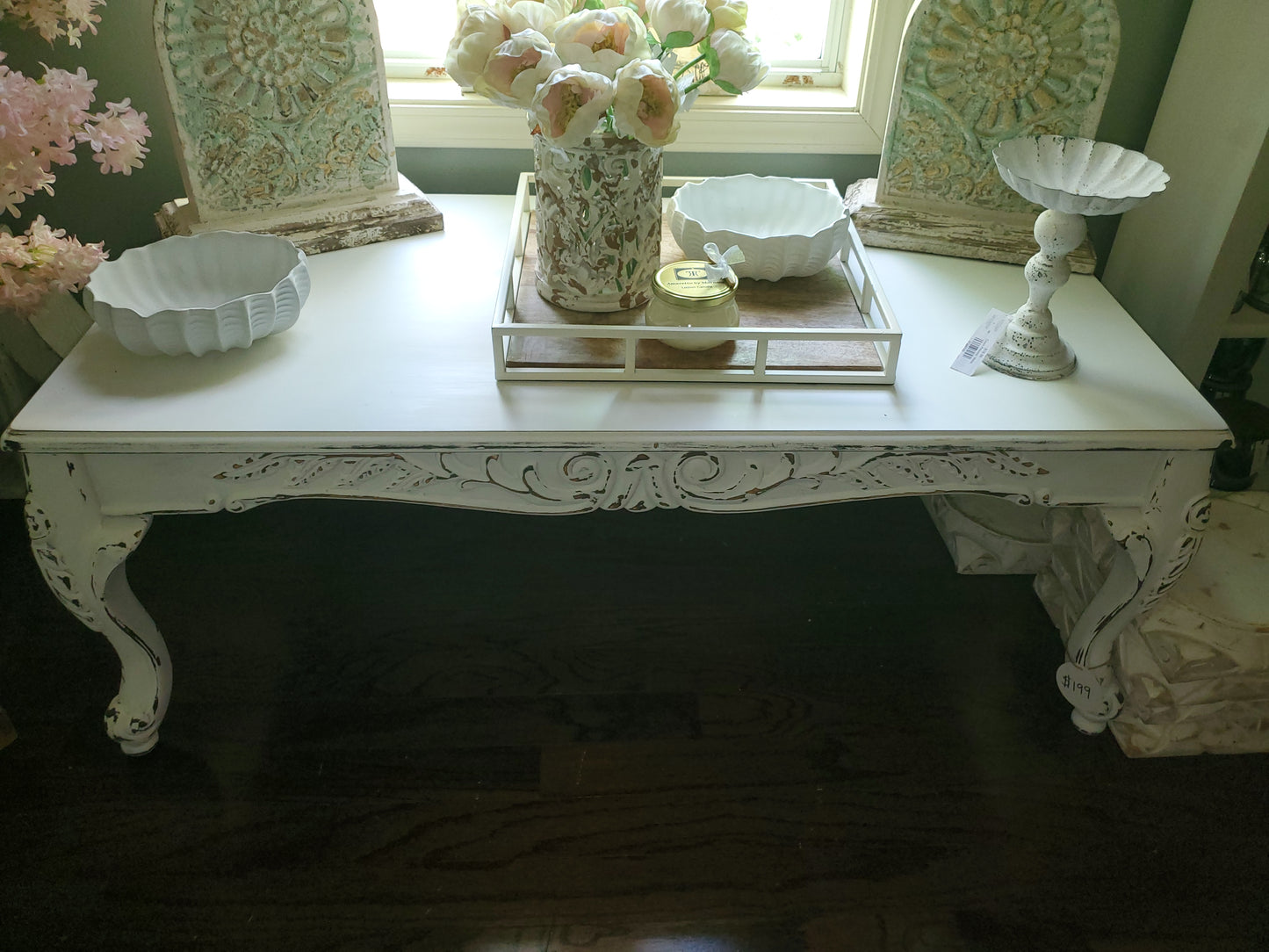 Distressed White Coffee Table