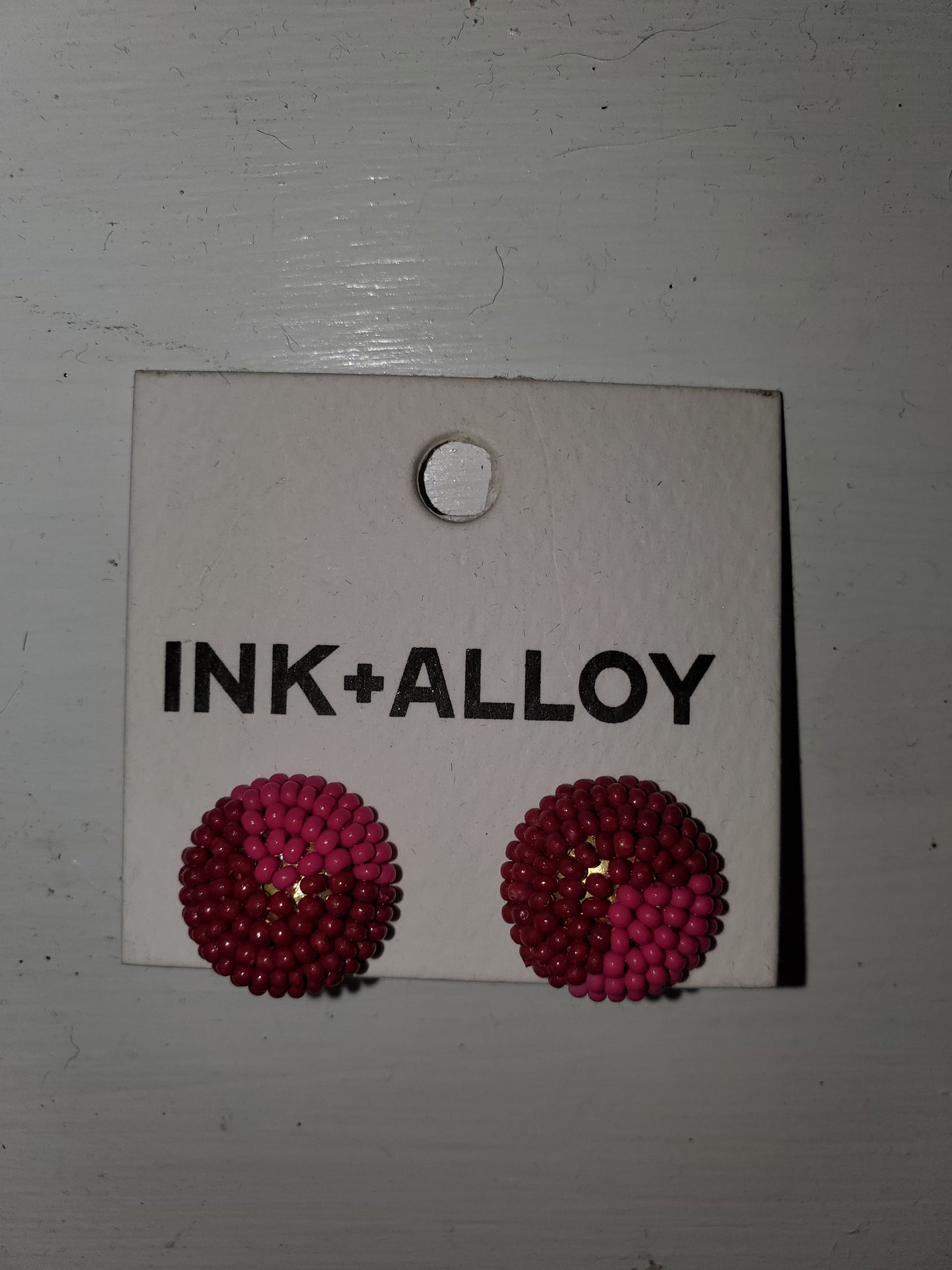 Seed Bead Button Post Earrings