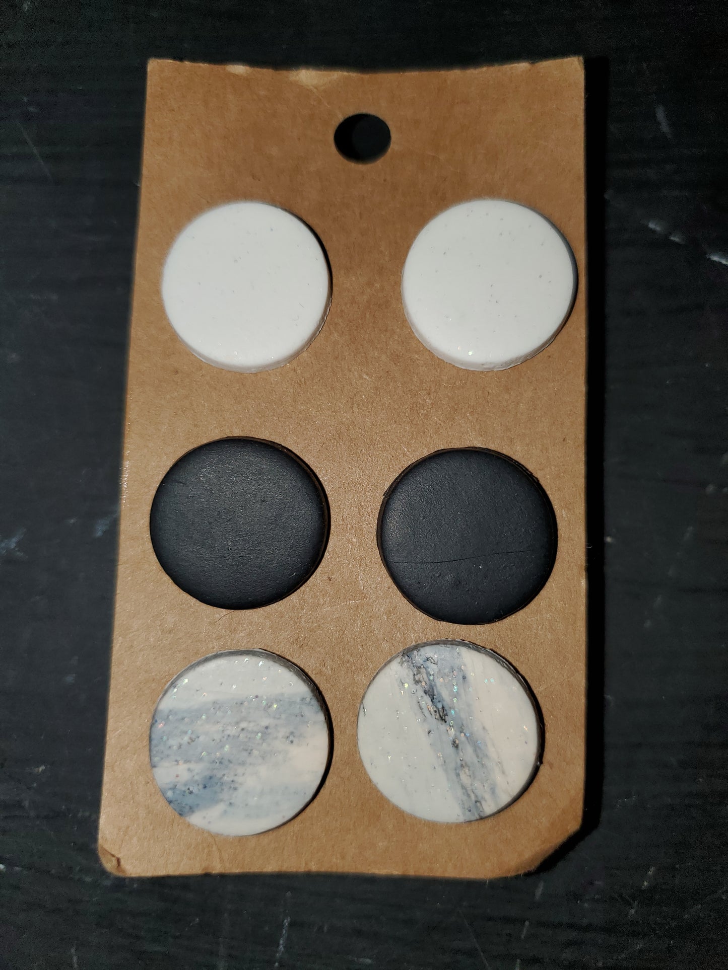 Neutral Circle Stud Earrings (set of 3)