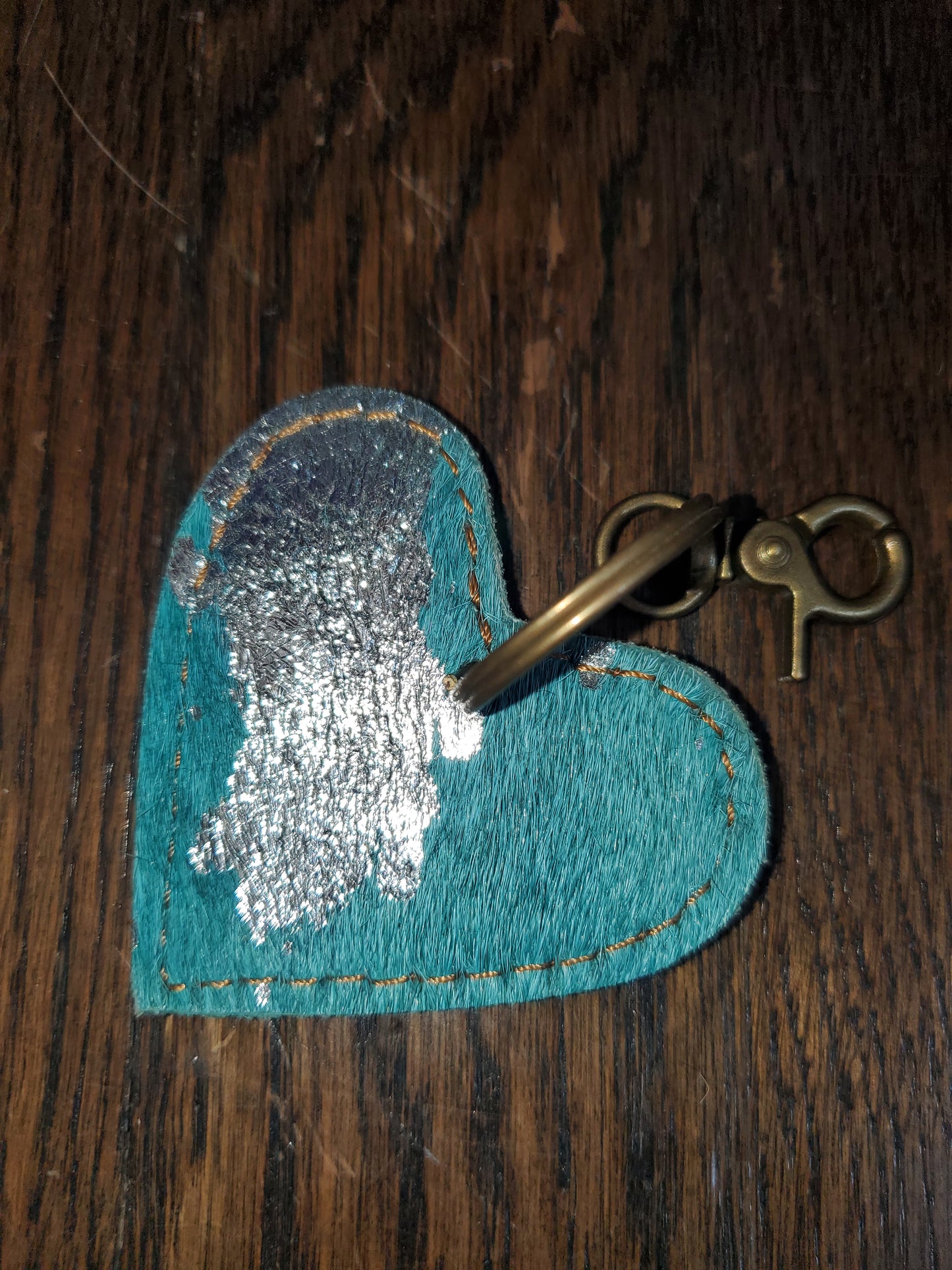 Cowhide Keychain Clips