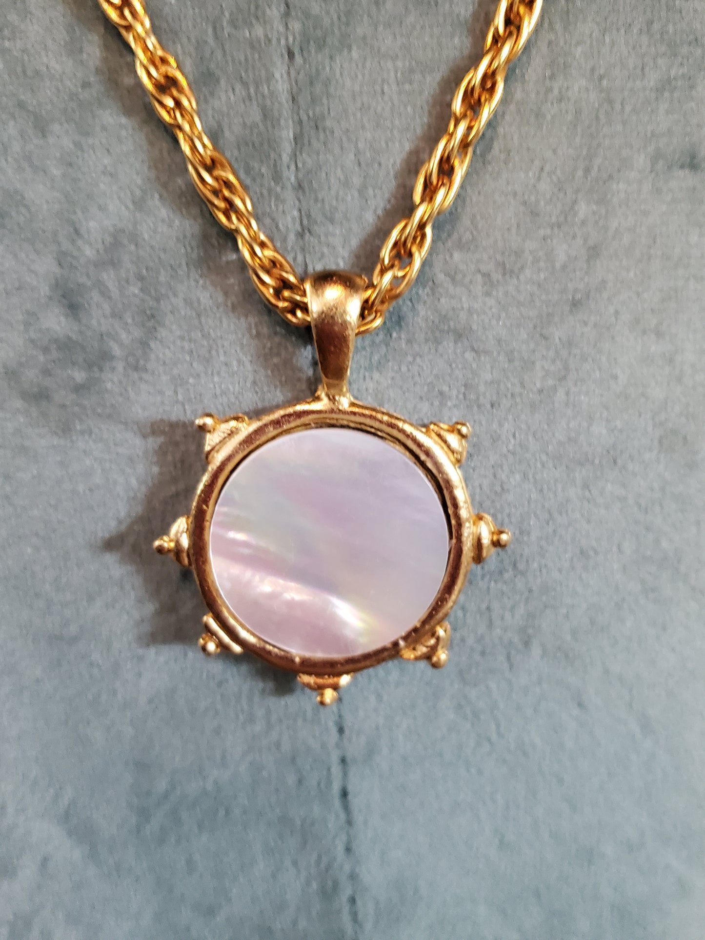 Susan Shaw Long Florence Mother of Pearl Necklace