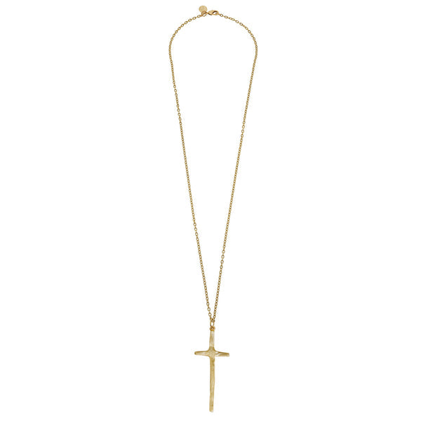 Susan Shaw Tall Cross Necklace