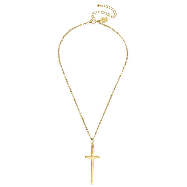 Susan Shaw Tall Cross Necklace