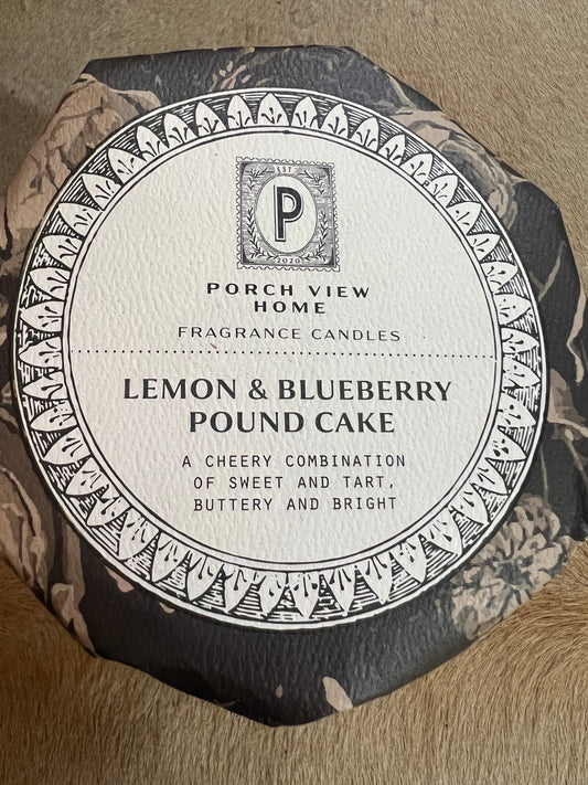 Porch View Home Candles - Lemon & Blueberry Pound Cake