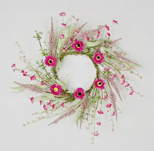 Hot Pink Gerber Daisy Wreath