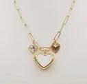 Multi heart charm necklace