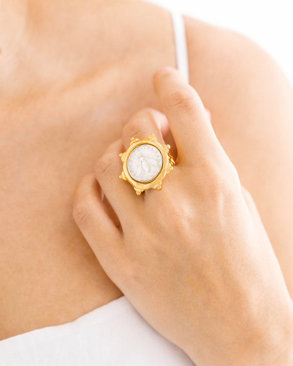 Susan Shaw Florence Italian Bee Coin Ring