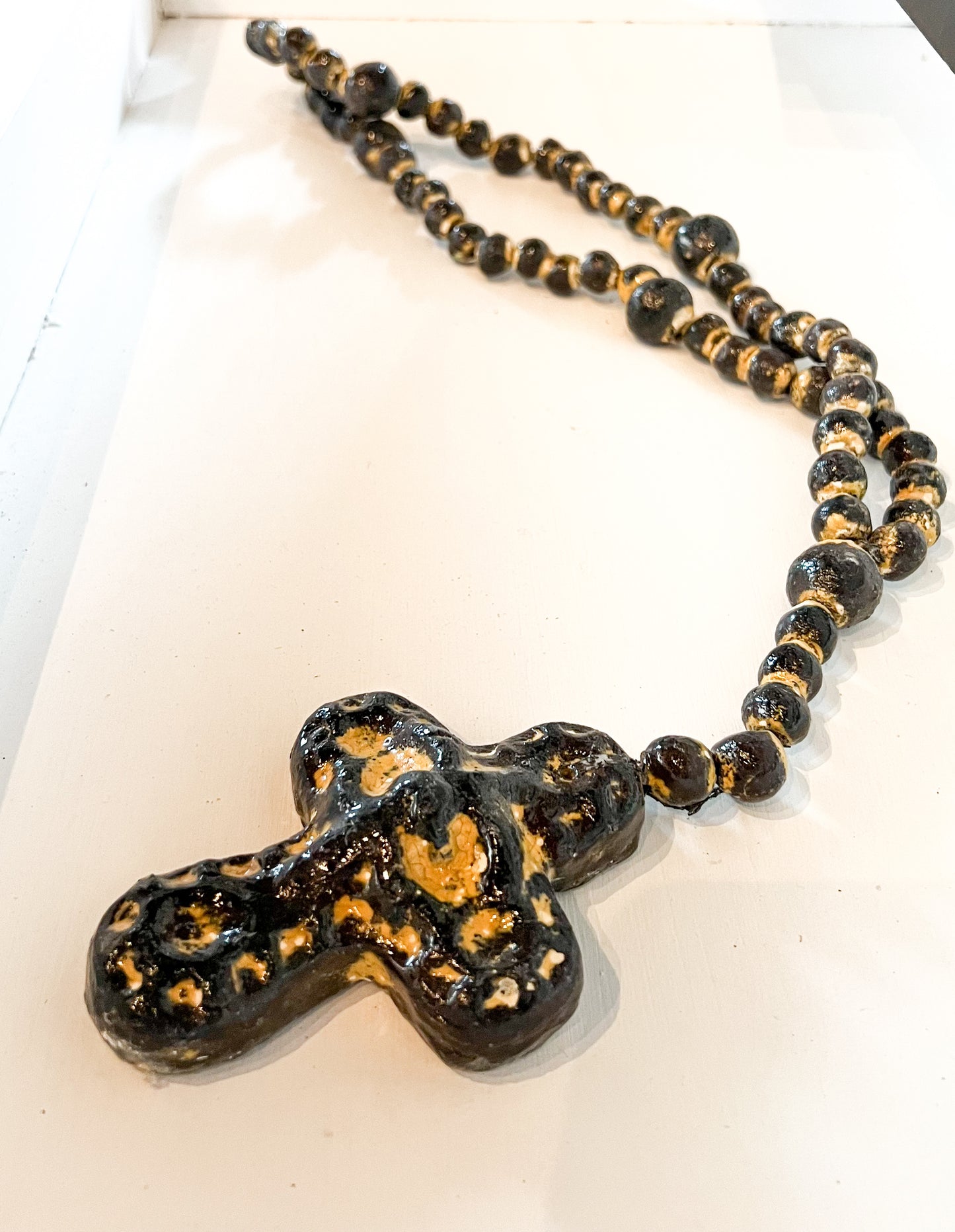 Clay Beaded Cross