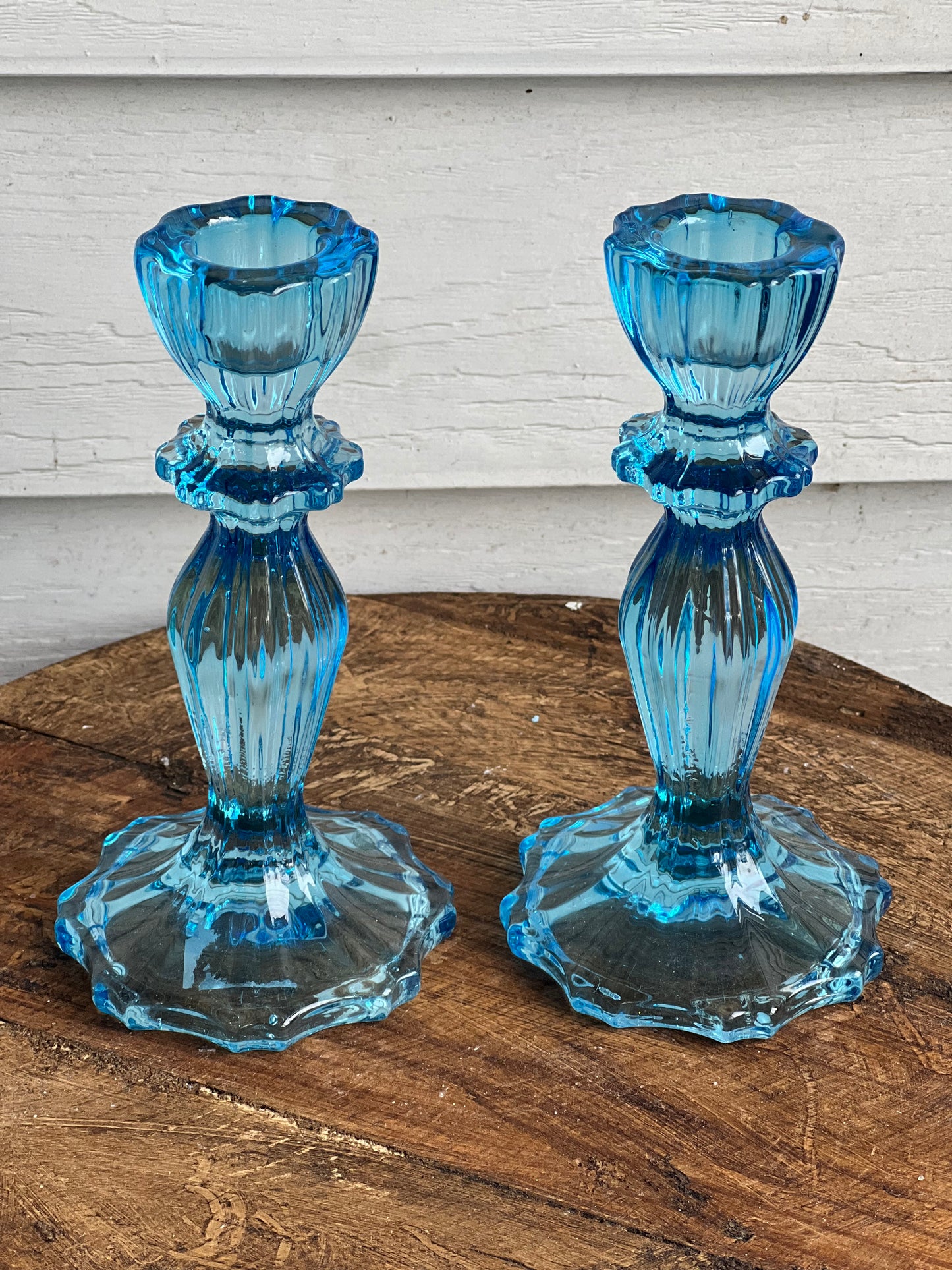 Glass Candle Holders (set of 2)