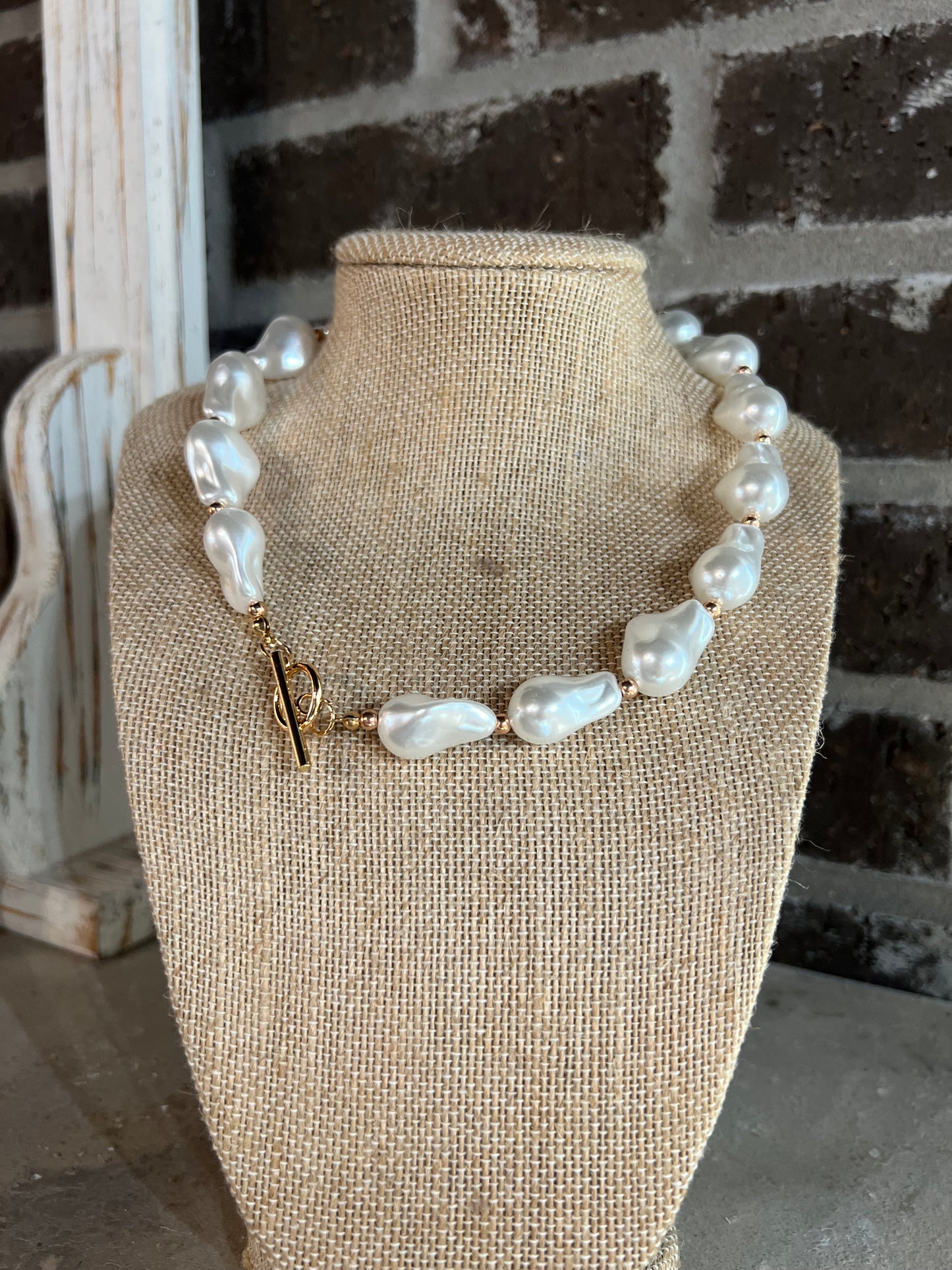 Mermaid Pearl Toggle Necklace
