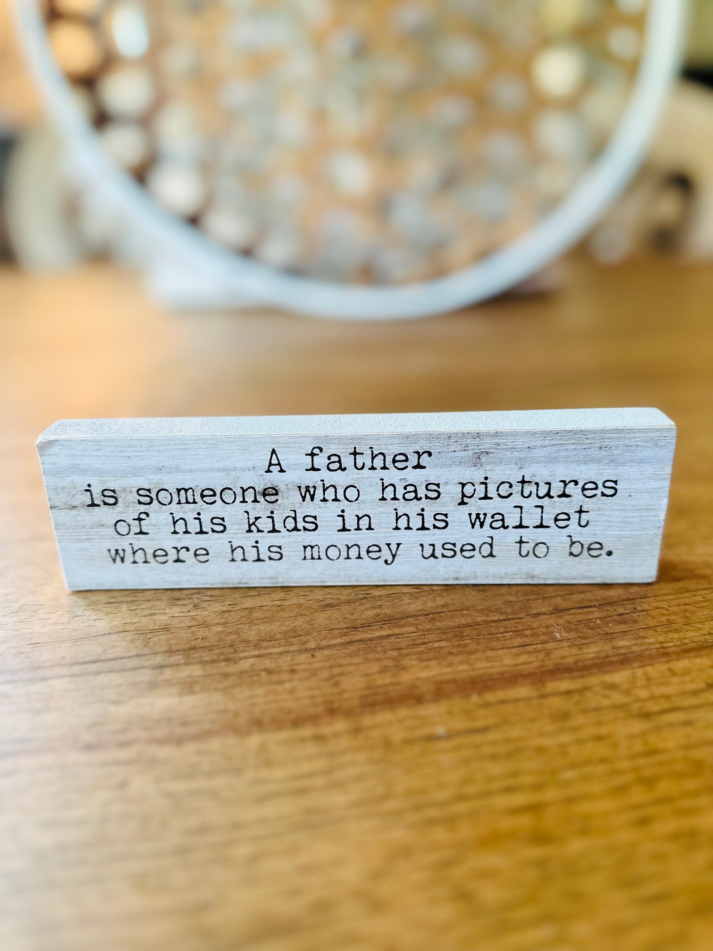 Wood block Dad signs