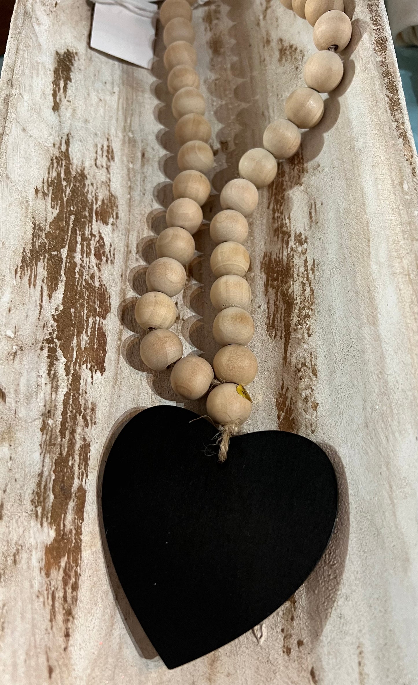 Wooden heart beads