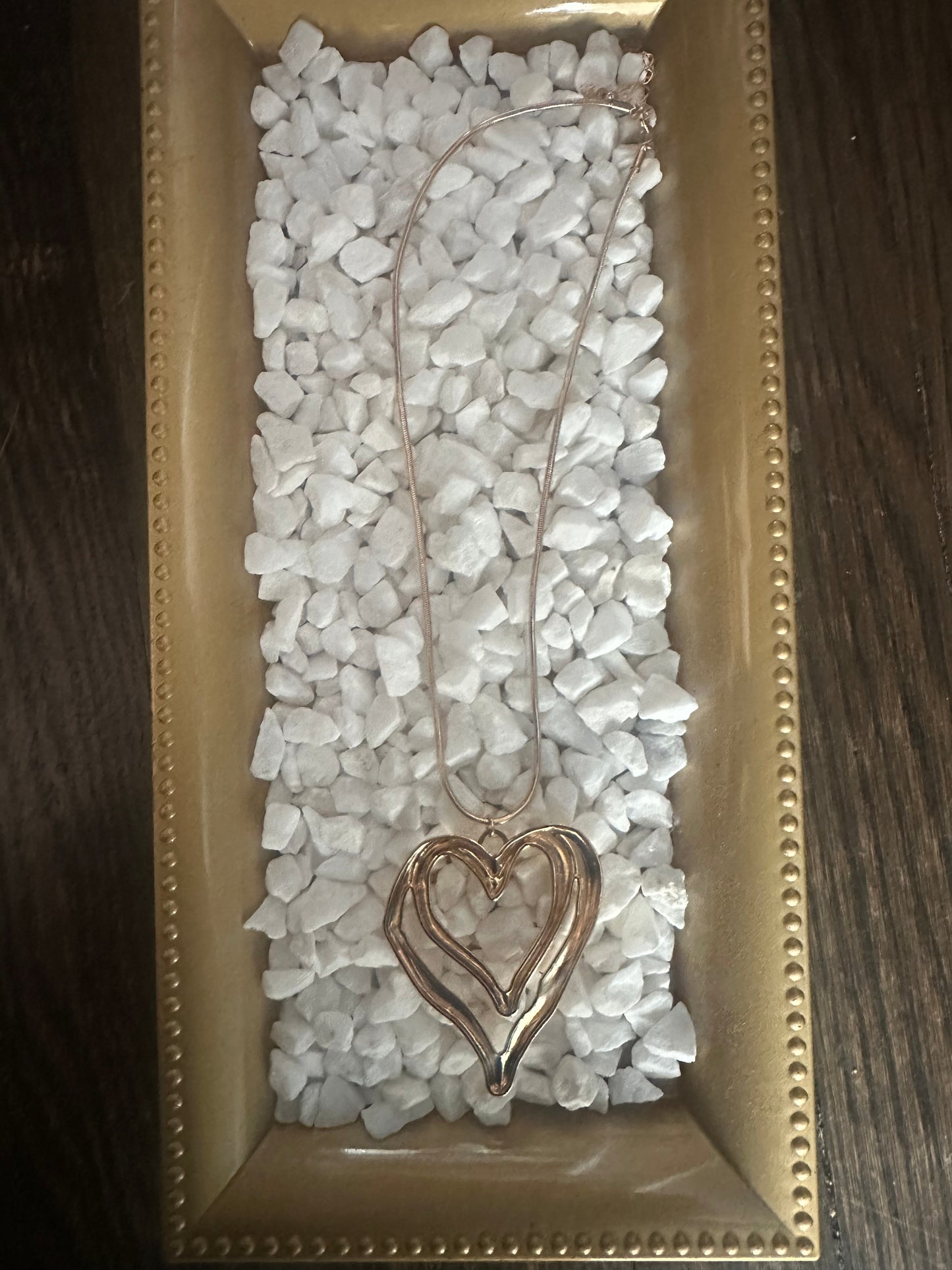 Rope chain heart necklace
