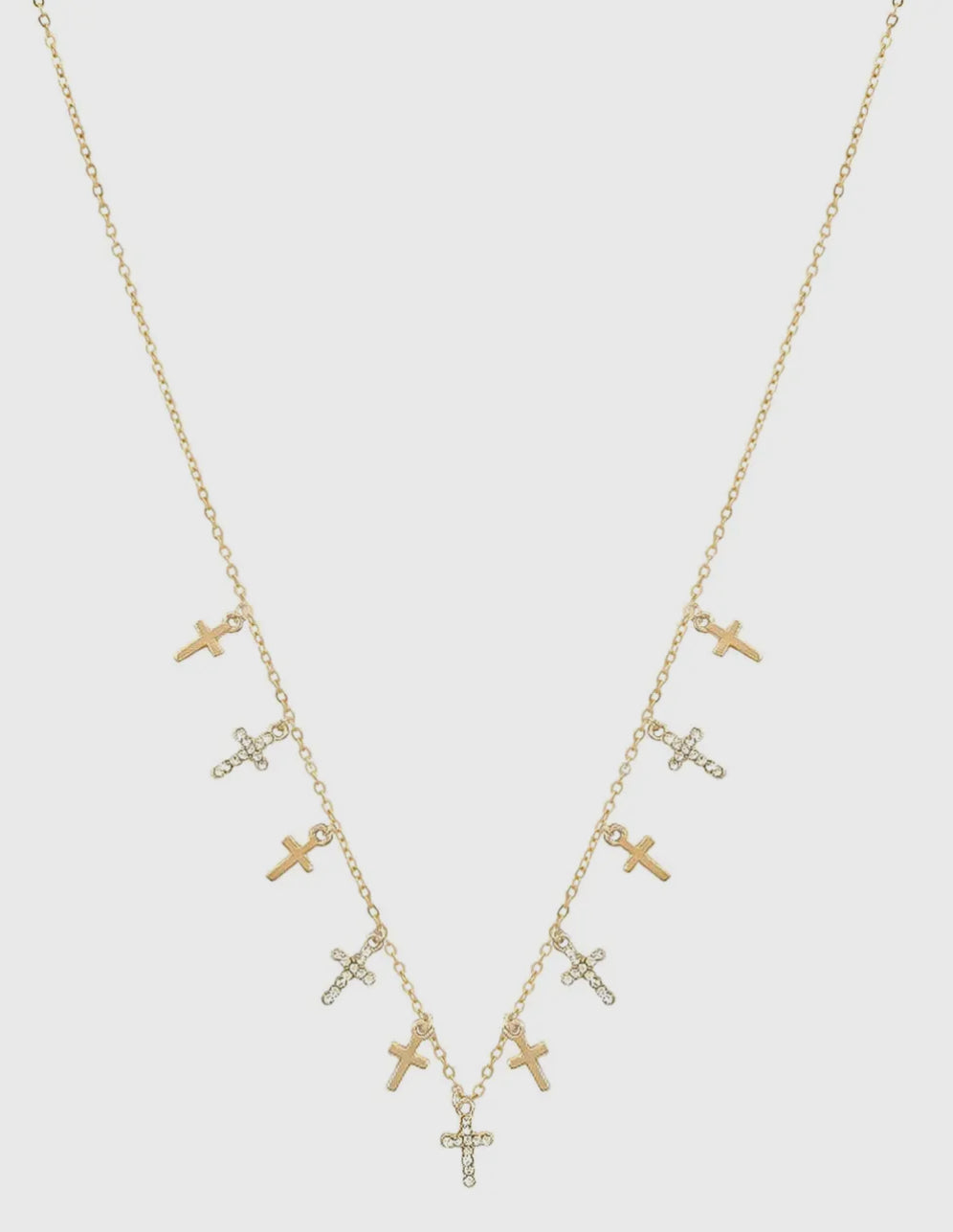 Small Gold and Rhinestone Cross