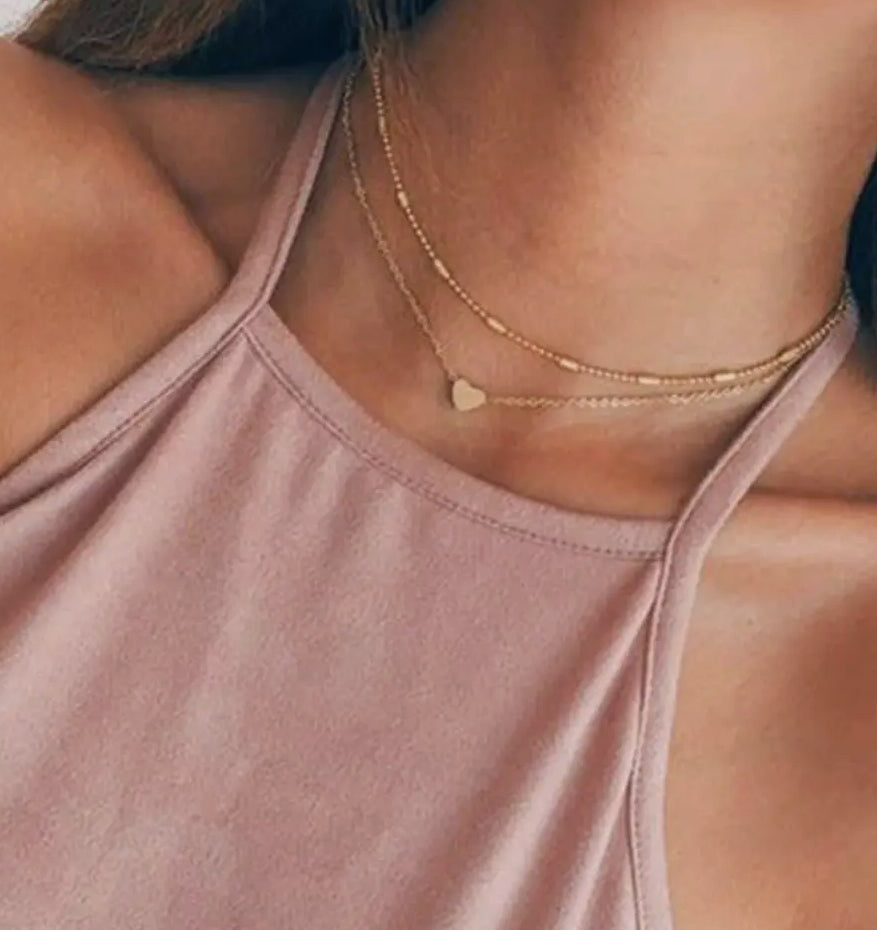 Heart Shaped Layered Necklace