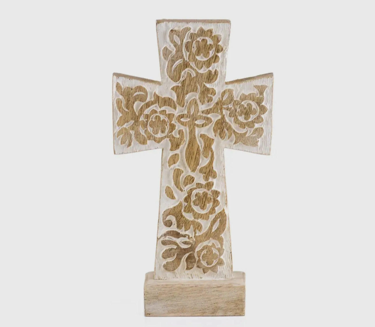Simon cross antique white