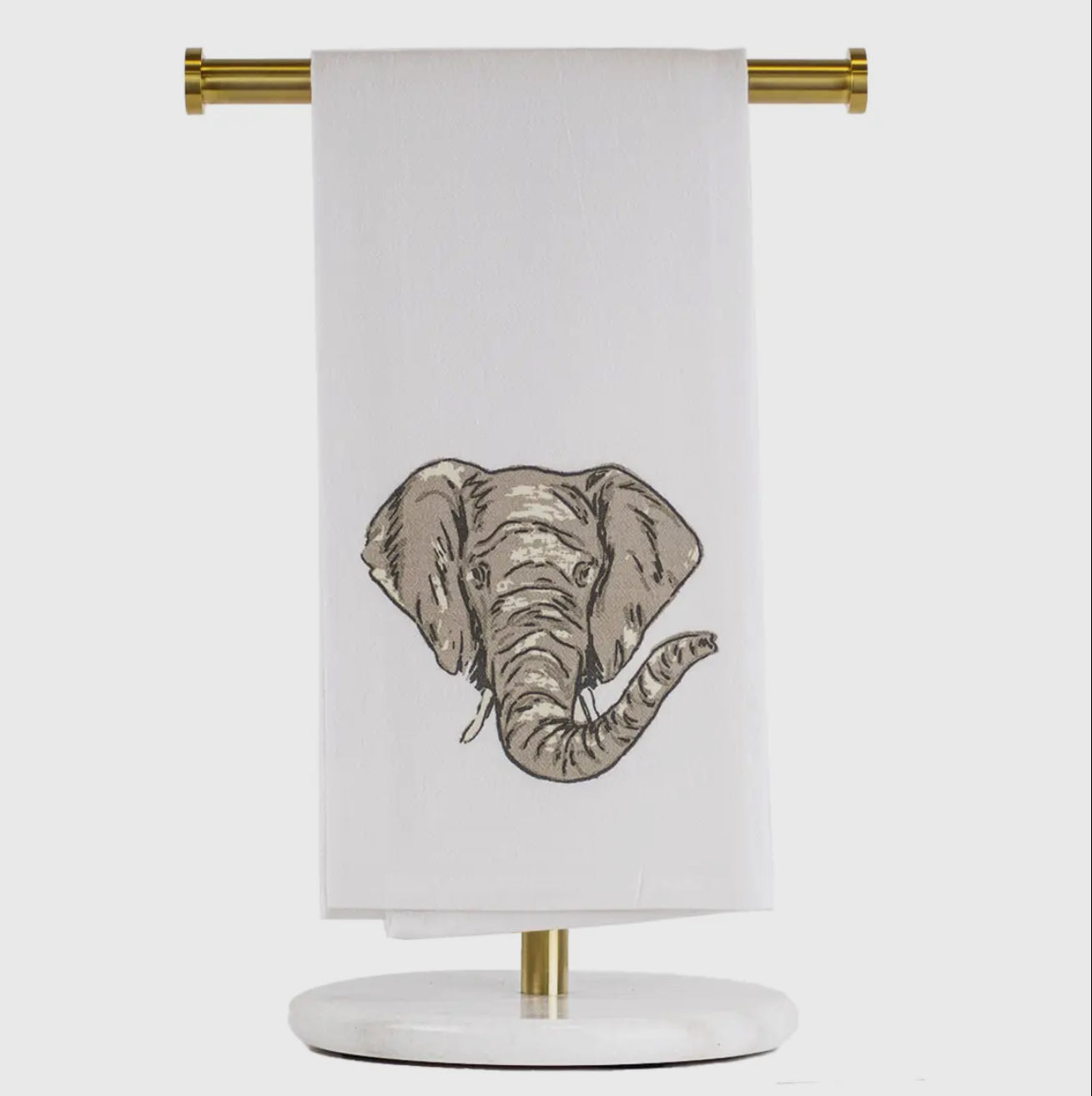 Elephant head tea towel