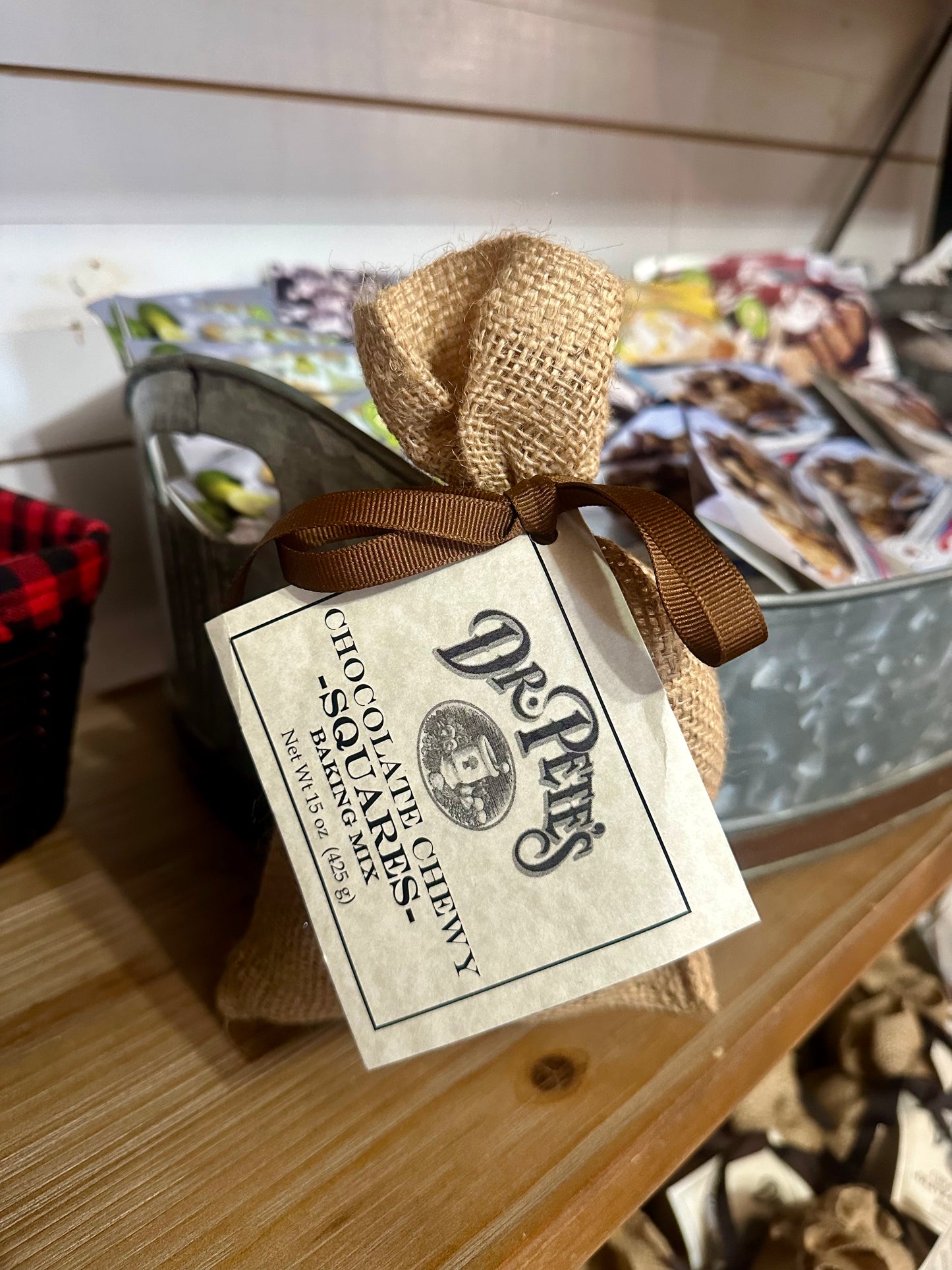 Mr. Pete’s chocolate chewy squares baking mix