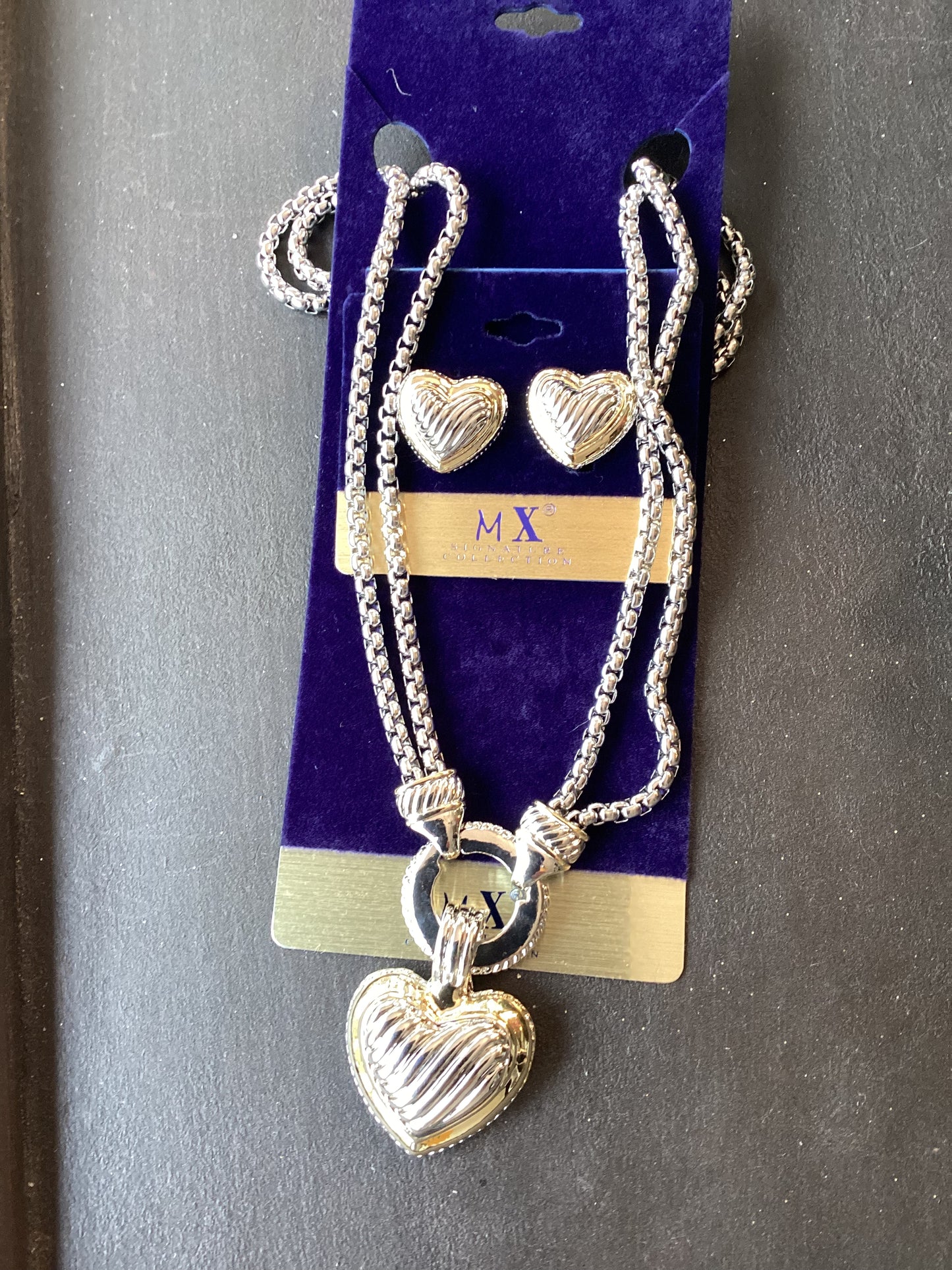 Heart Necklace & Earring Set
