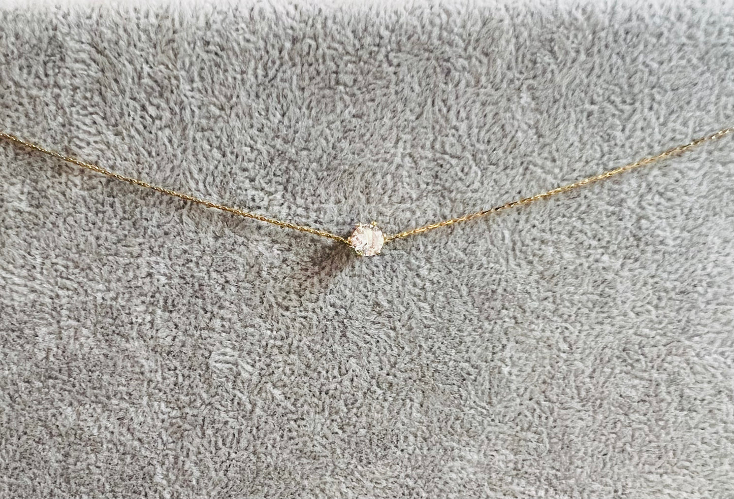 Dainty solitaire necklace