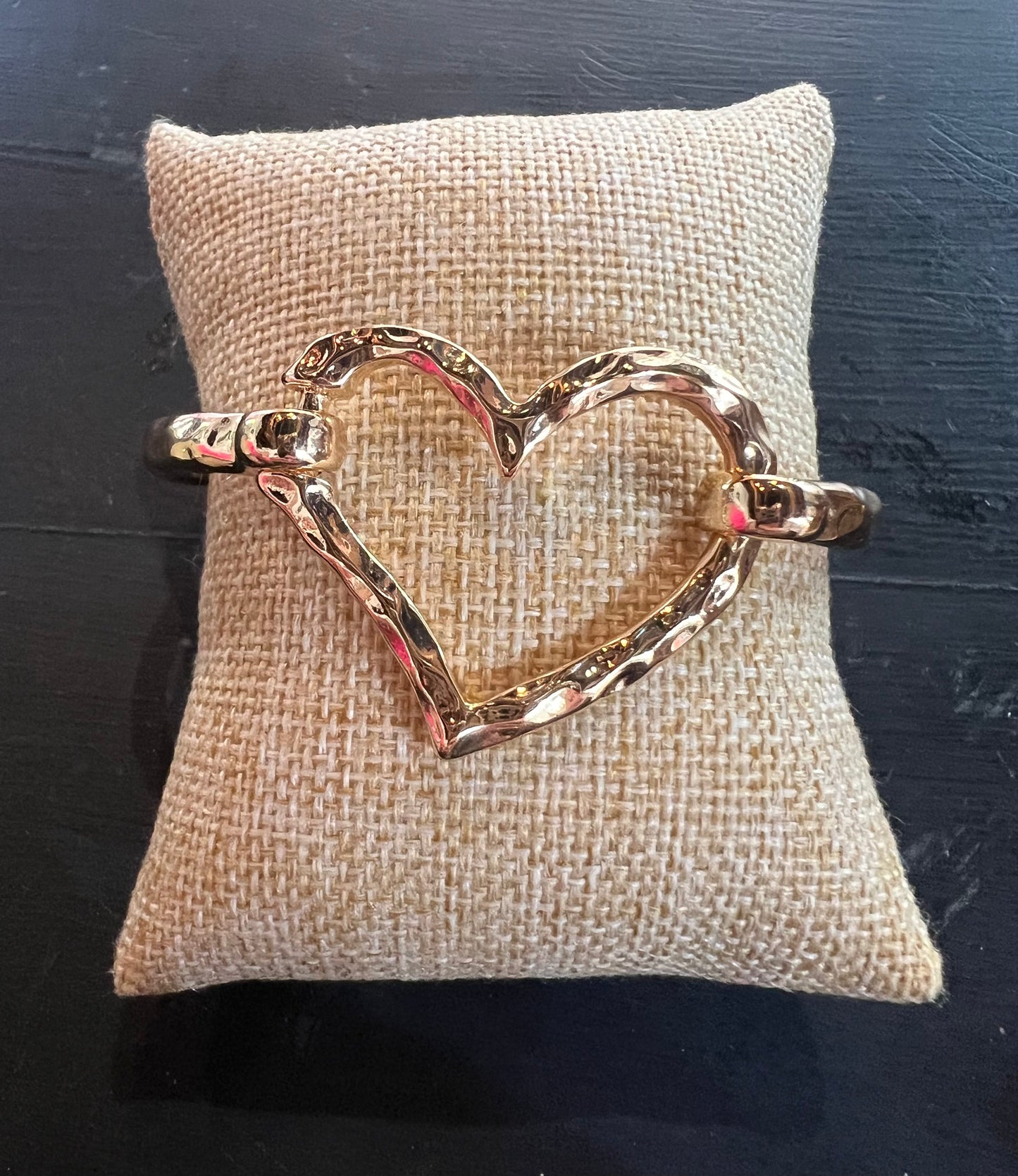 Gold heart bracelet