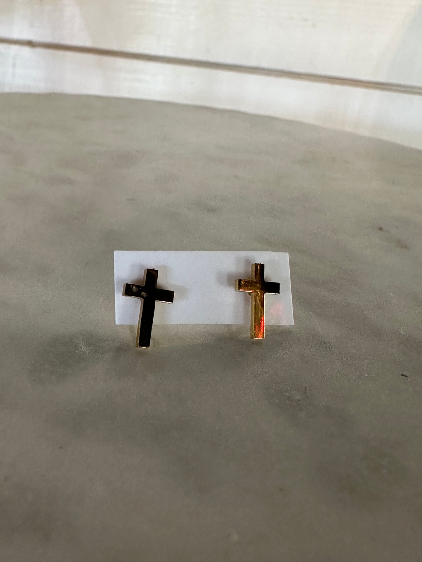 Cross stud earrings
