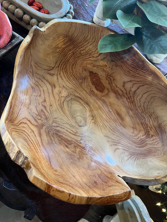 Large Natural Wood Bowl