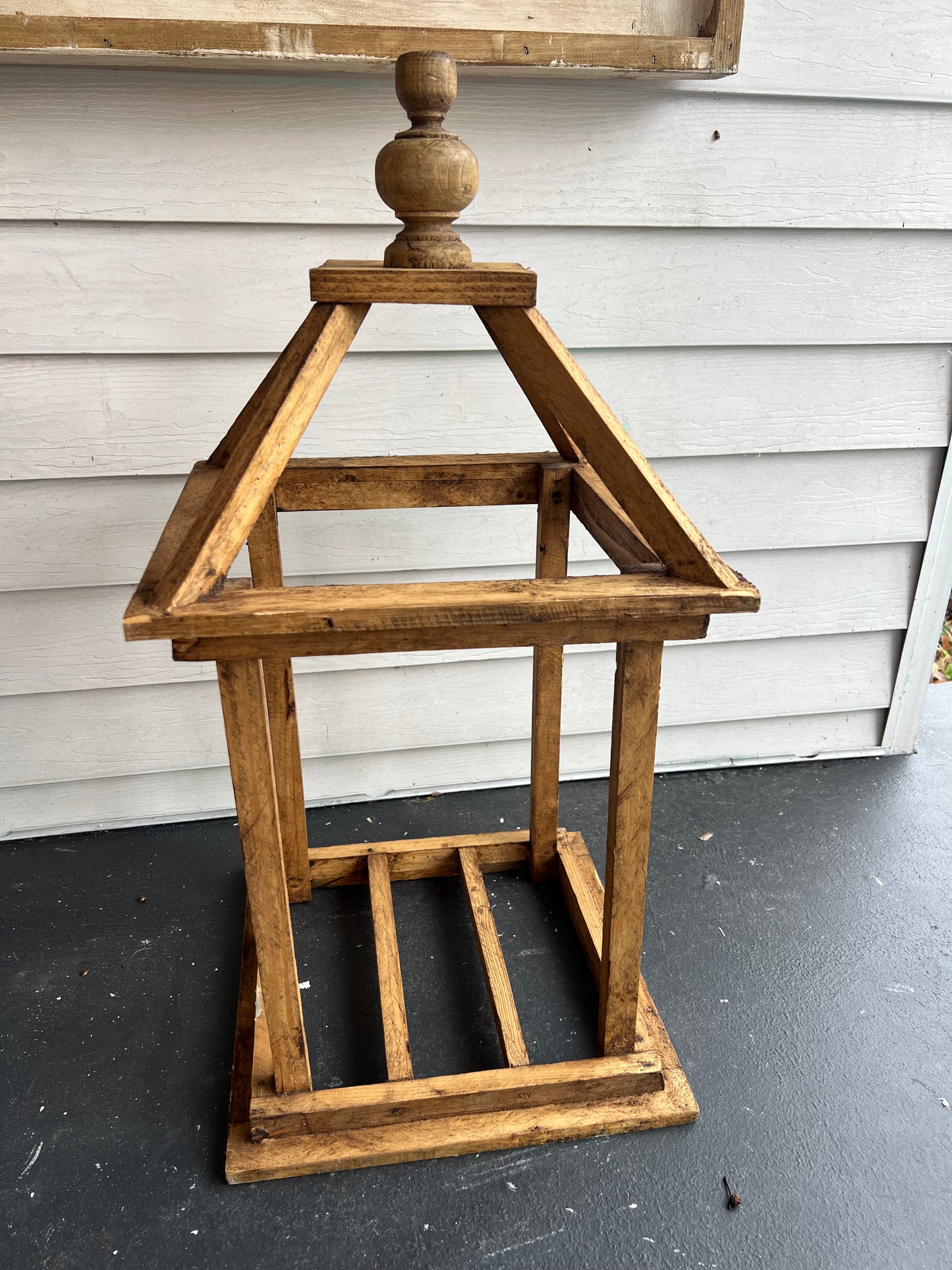 Natural wooden lantern