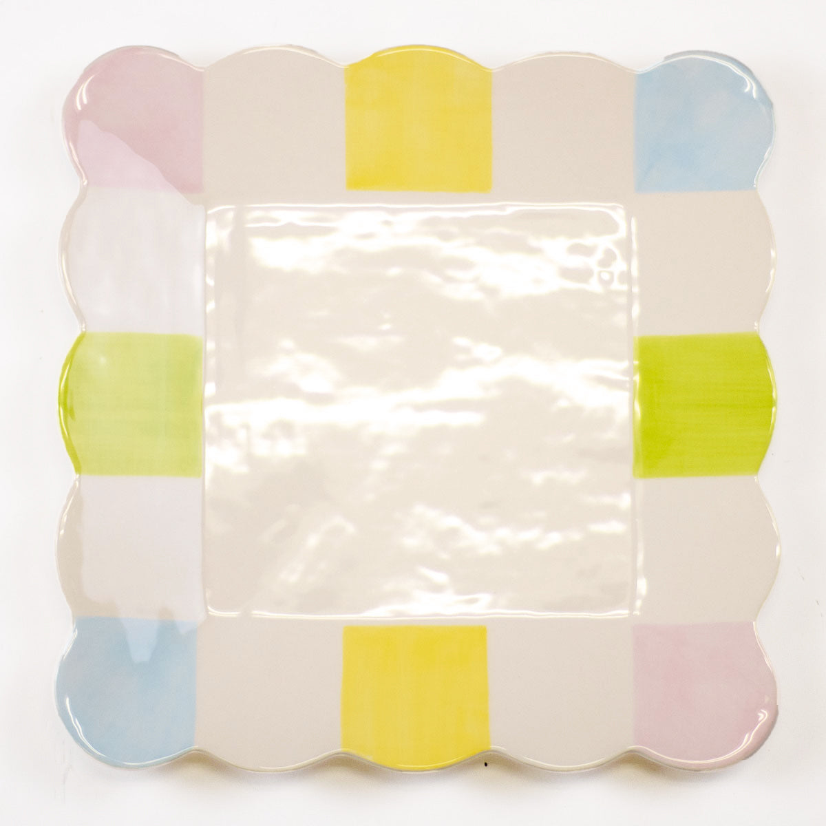 Candy Stripe Scalloped Platter