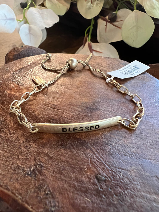 Paperclip chain blessed bracelet