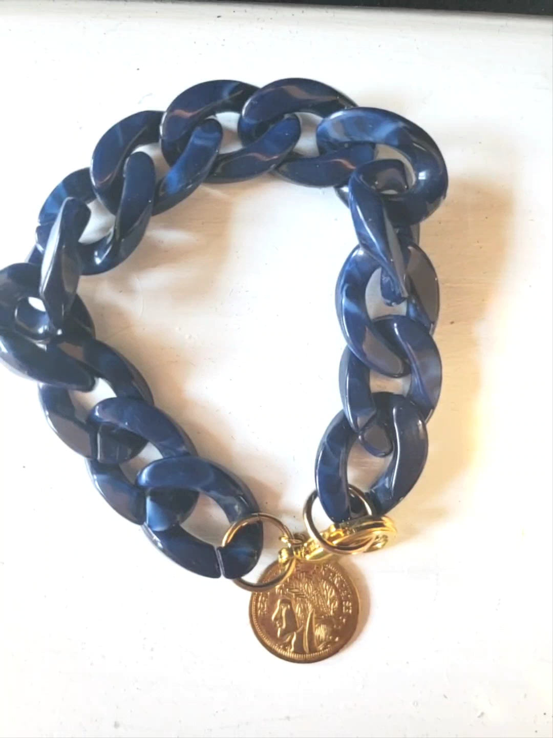 Large Resin Chain Bracelet