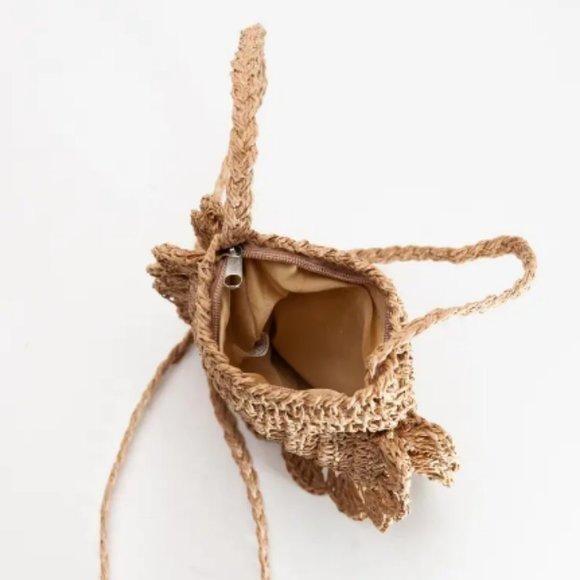 Rattan Purse - Caribbean Passport Mini Tan