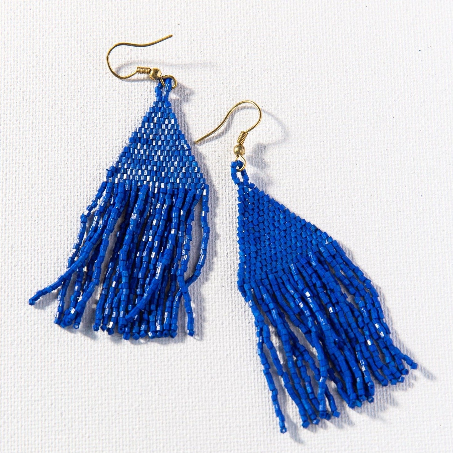 Seed Bead Solid Fringe Earrings