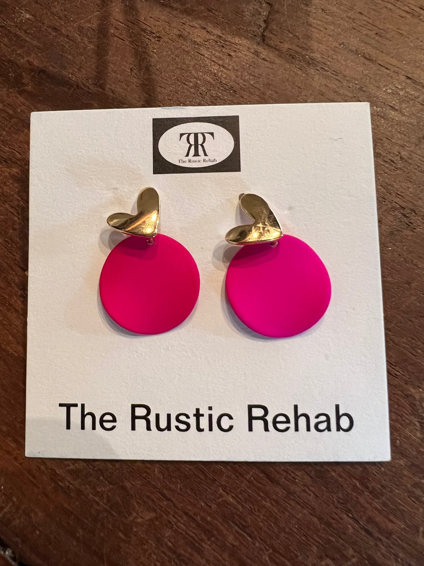 Gold Heart Petal Earrings