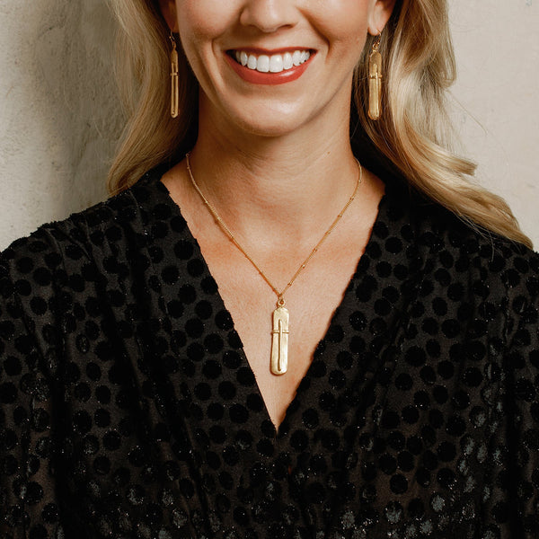 Susan Shaw Bar Cross Necklaces