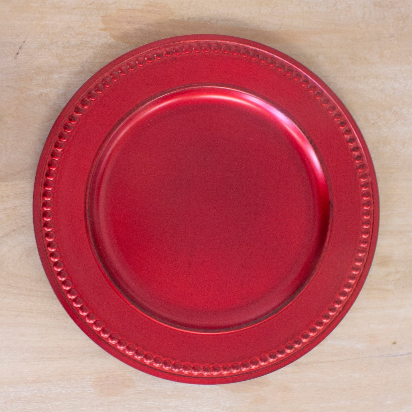 Antique Red beaded Charger