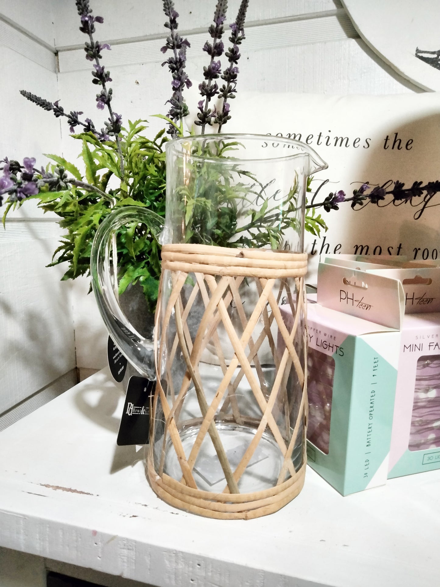 Bamboo Wrapped Pitcher