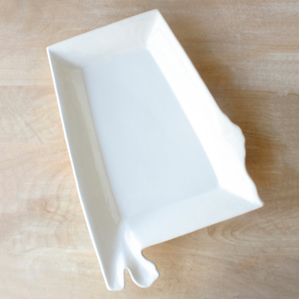 White Alabama Platter, State