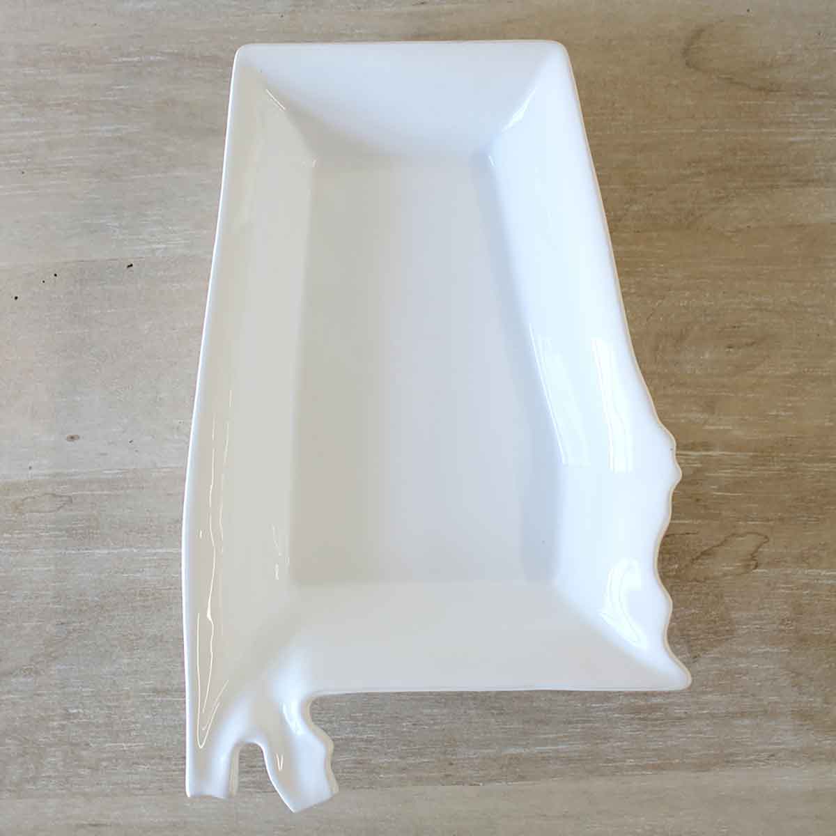 White Alabama Platter, State