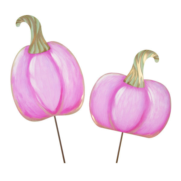Pink pumpkin set of 2